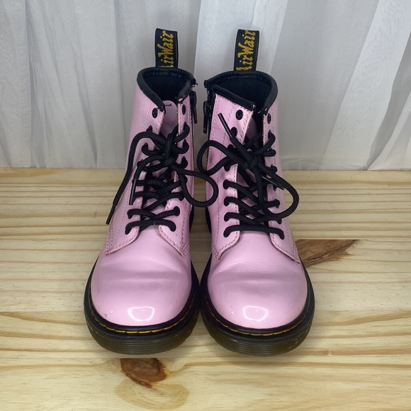 Dr. Martens Other - Dr Martens Patent Leather Air Ware with Bouncing Soles US Youth 1 Pink